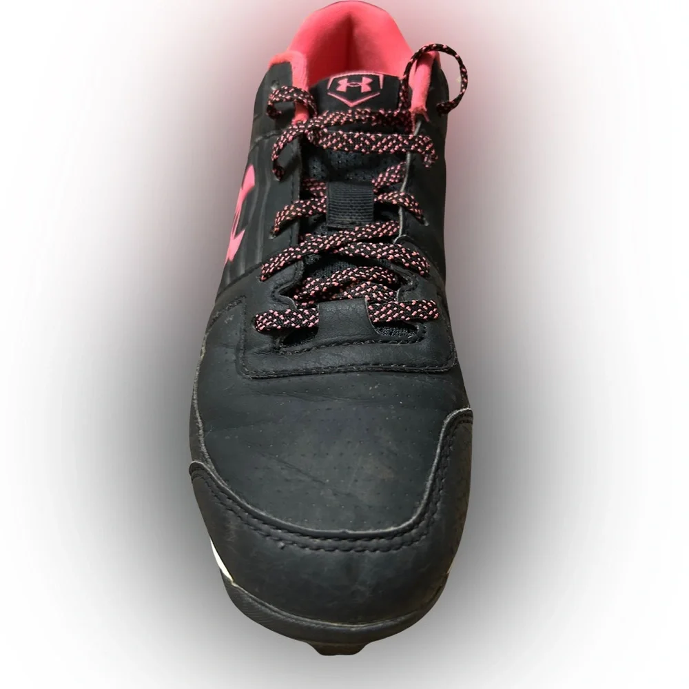 Under Armour Kids 5Y  Black and Pink Cleats - Picture 9 of 13